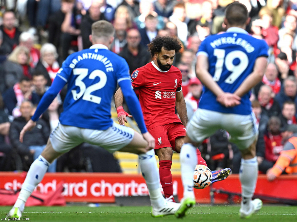 صلاح يهدي ليفربول نقاط ديربي الميرسيسايد